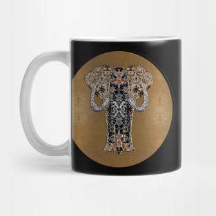 Deco Elephant with Gold Leaf Background Mug